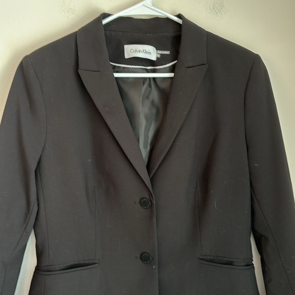 Calvin Klein Women blazer suit jacket office wear work business size 10 GUC! - Picture 2 of 11
